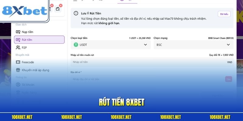 Rút Tiền 8XBET - Hướng Dẫn Đổi Thưởng Thuận Lợi Chỉ 3 Bước