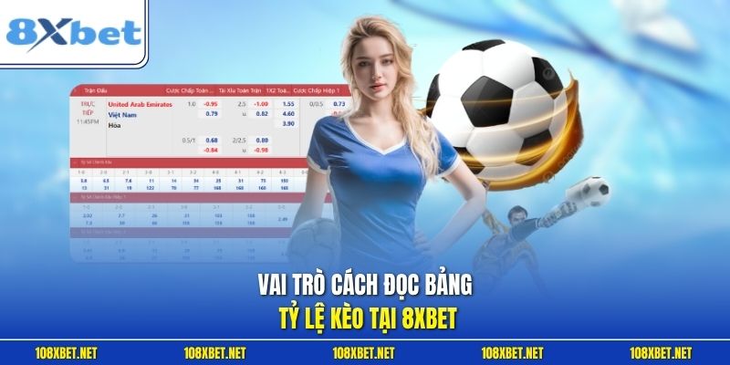 Vai trò cách đọc bảng tỷ lệ kèo tại 8XBET